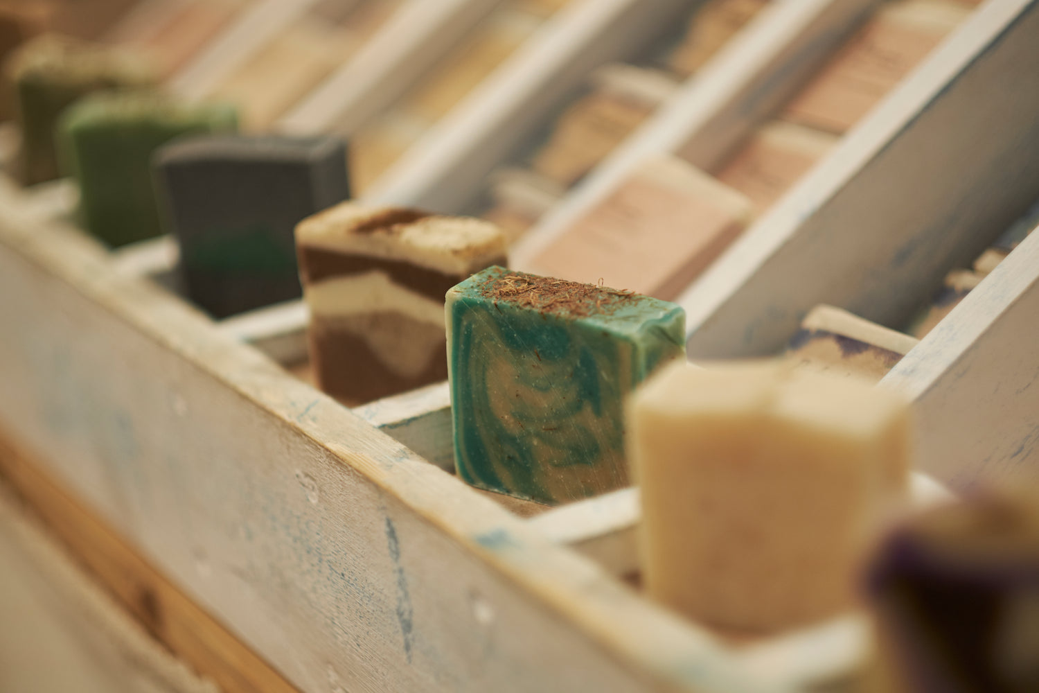 Handcrafted natural soap bars in subscription box - Luminous Loom monthly ritual