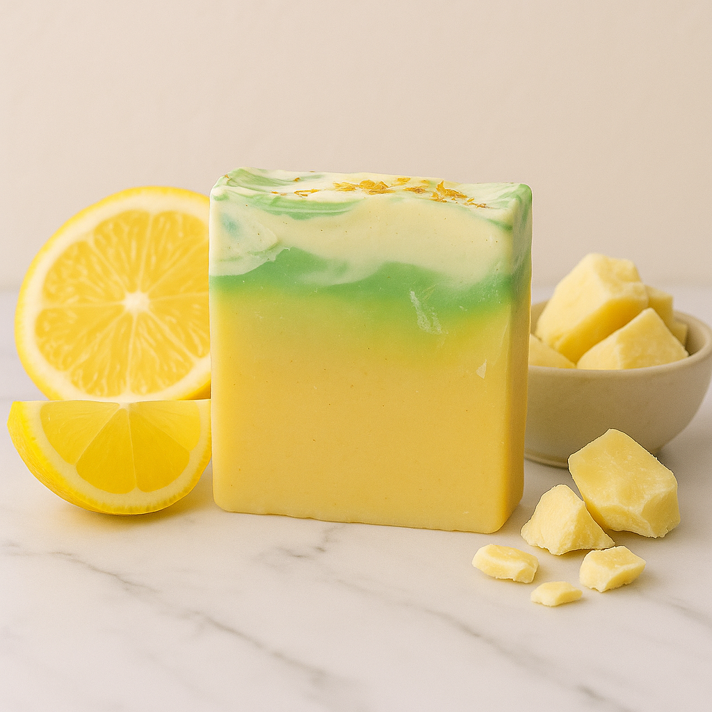 Lemon Cocoa Soap Bar – Bright Citrus & Nourishing Cocoa Butter