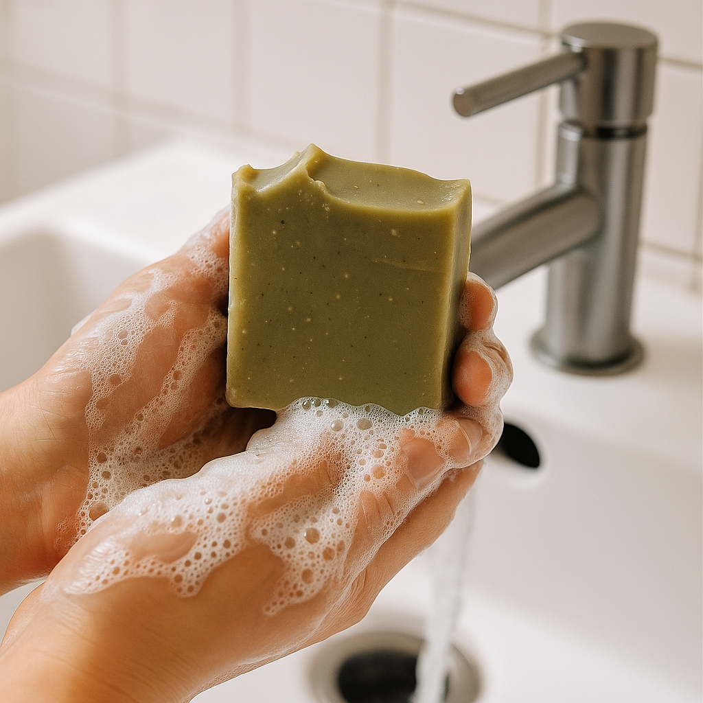 Tranquil Glow Bar – Lavender, Oatmeal & French Green Clay