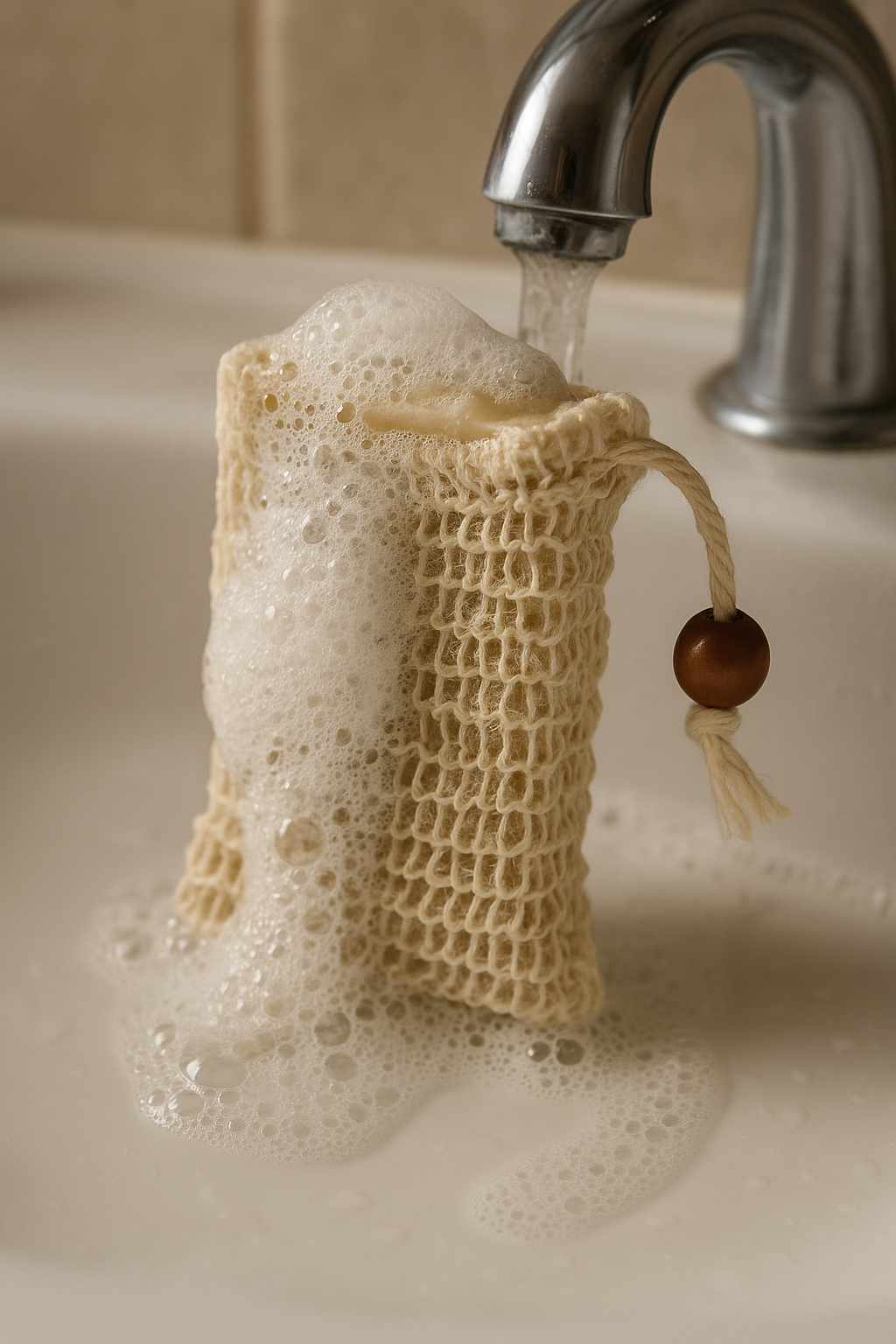 Exfoliate Pouch – Natural Fiber Soap Saver and Skin Buffer