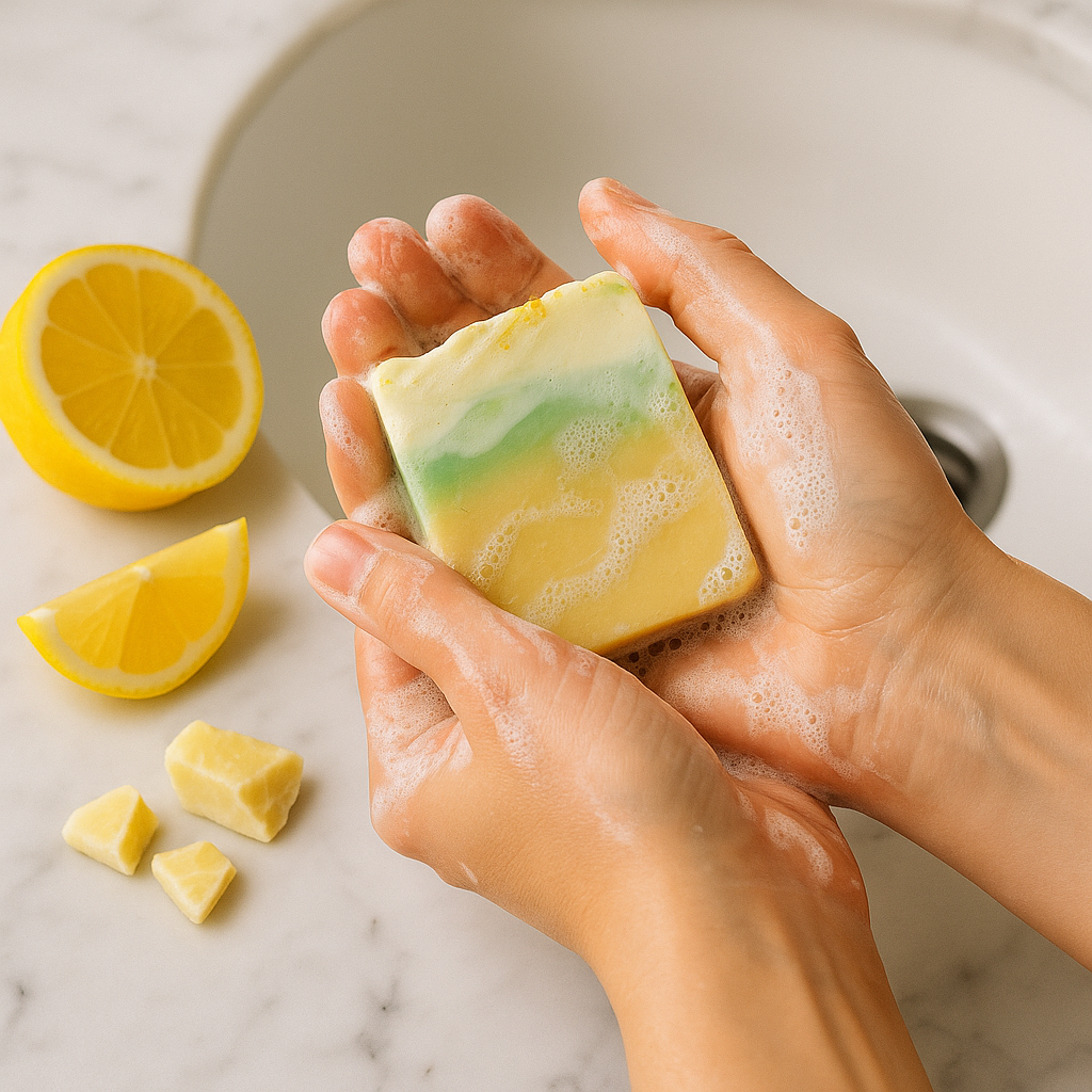 Lemon Cocoa Soap Bar – Bright Citrus & Nourishing Cocoa Butter