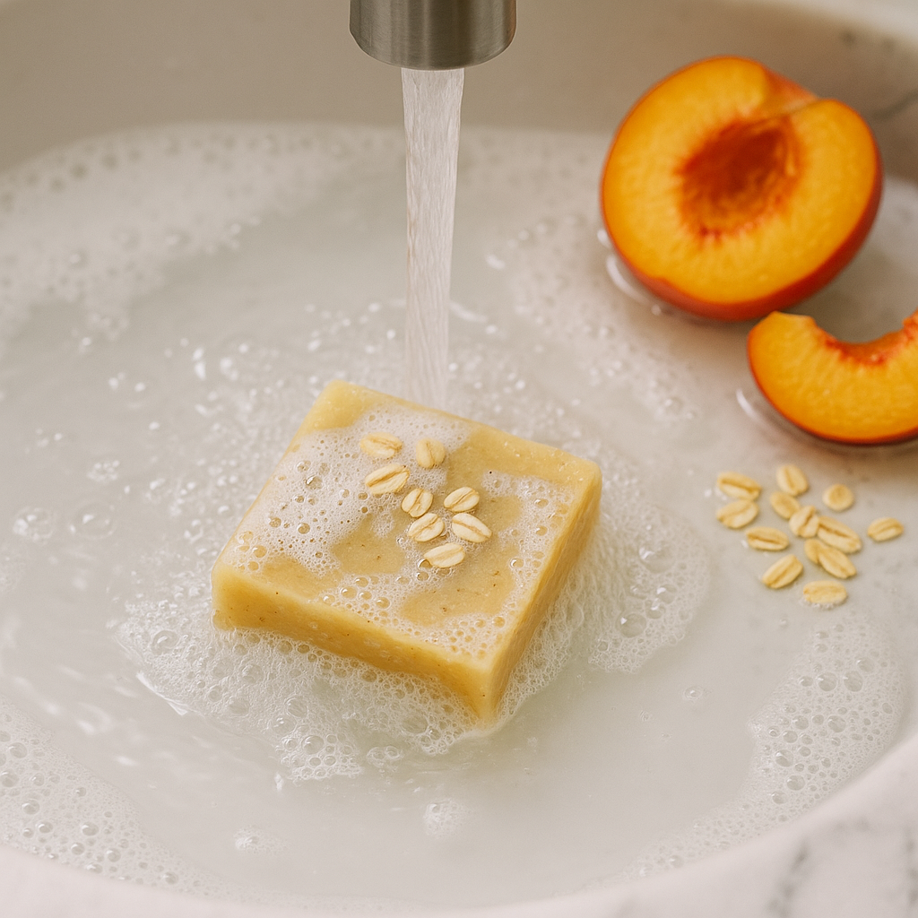 Peach Oat Glow Bar – Oats, Peach scent , jojoba Oil